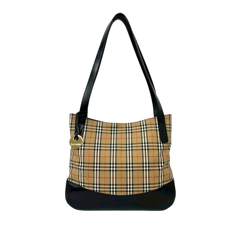 Burberry Haymarket Check Canvas Tote Beige Very good condition - Front View