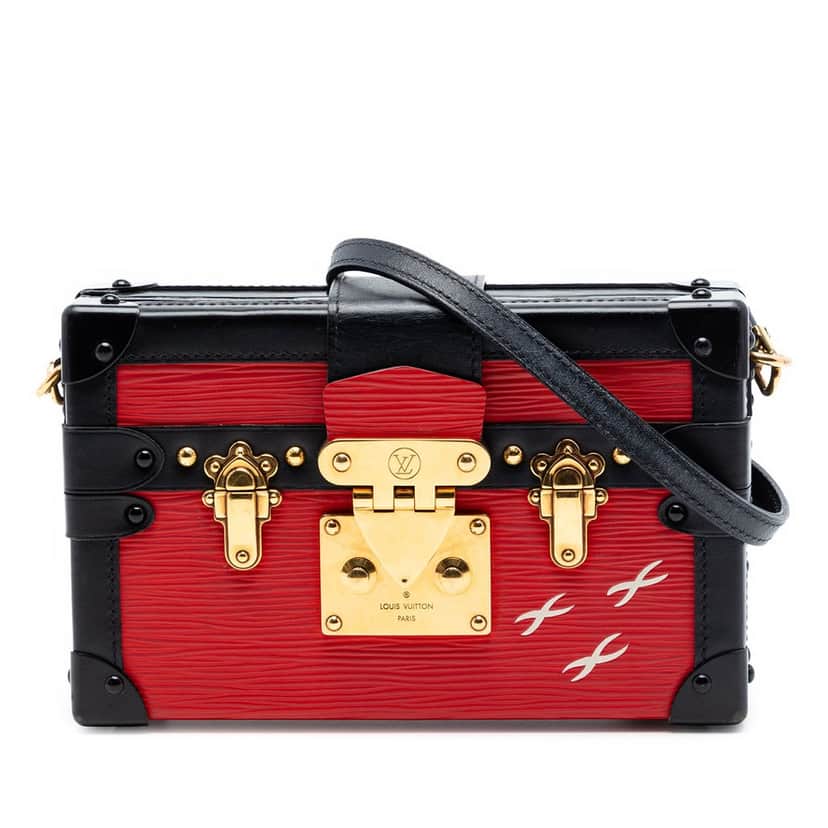 Louis Vuitton Epi Petit Malle Red Leather Very good condition - Front View