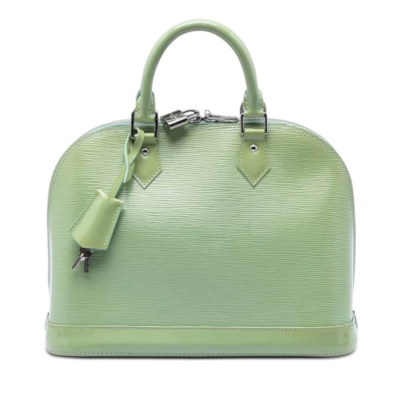 Louis Vuitton Electric Epi Alma PM Green Leather Very good condition - Front View