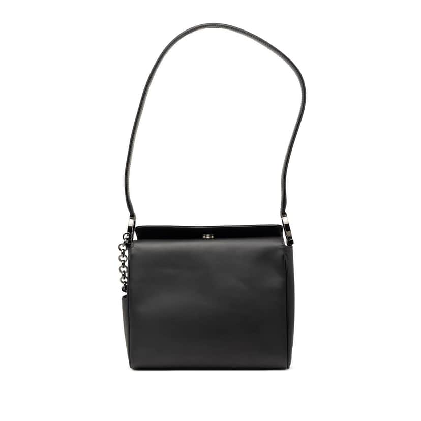 Salvatore Ferragamo Leather Gancini Shoulder Bag Black Leather Very good condition - Front View