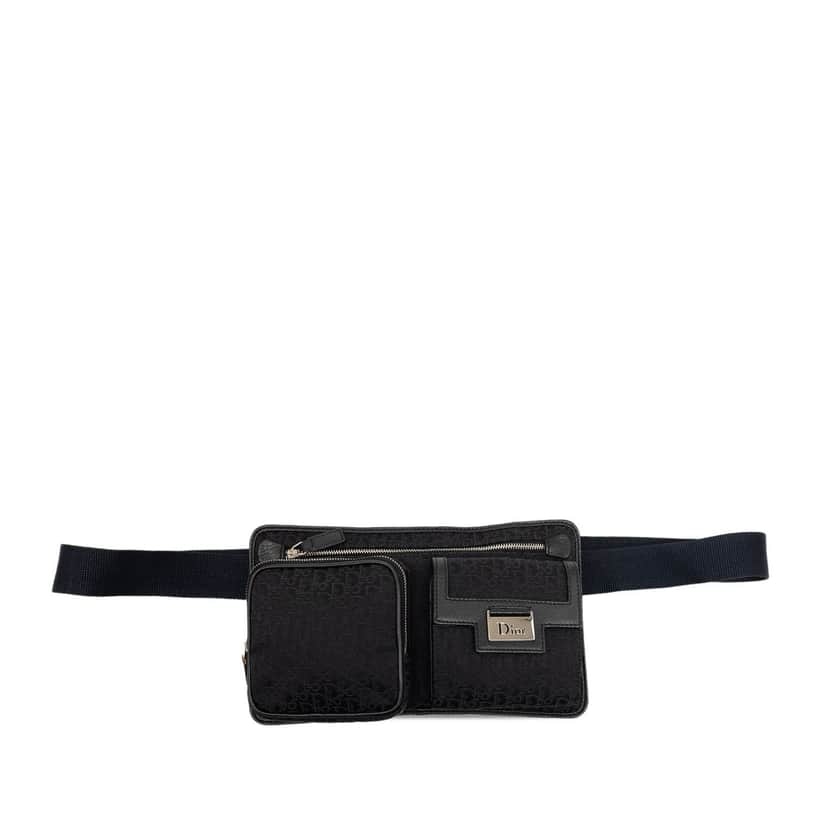 Dior Diorissimo Trotter Canvas Street Chic Belt Bag Black Very good condition - Front View