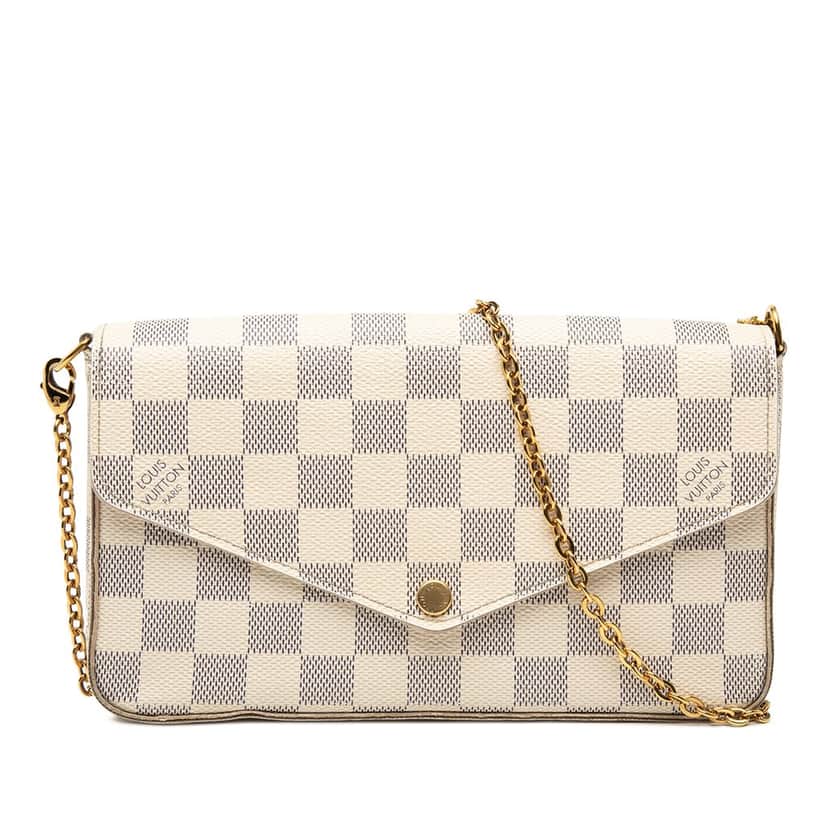 Louis Vuitton Damier Azur Pochette Felicie White Very good condition - Front View