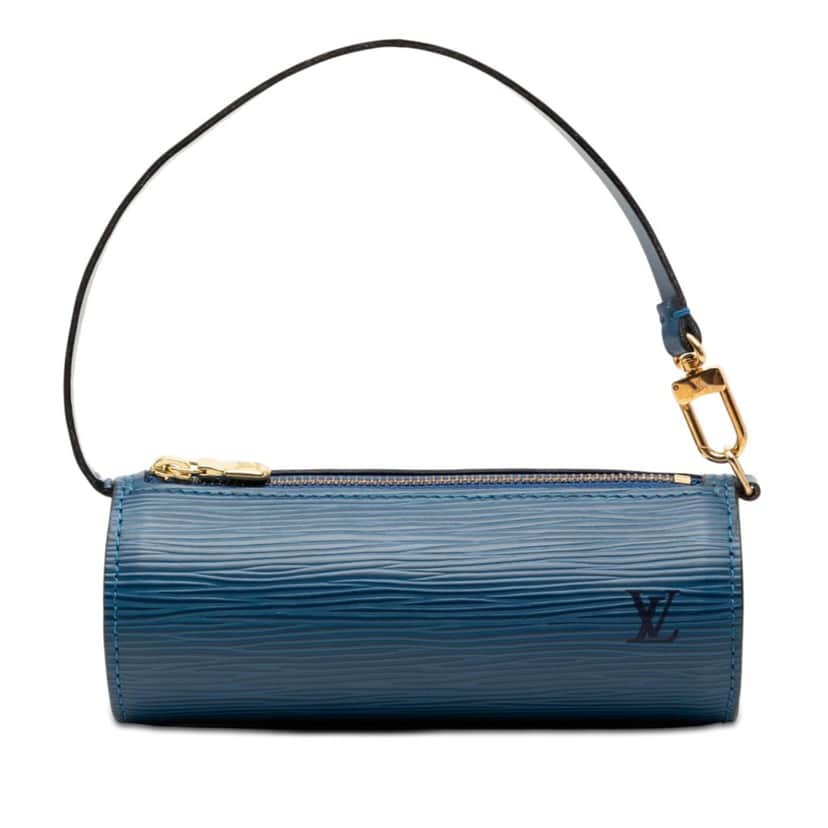 Louis Vuitton Epi Pochette Papillon Blue Leather Very good condition - Front View
