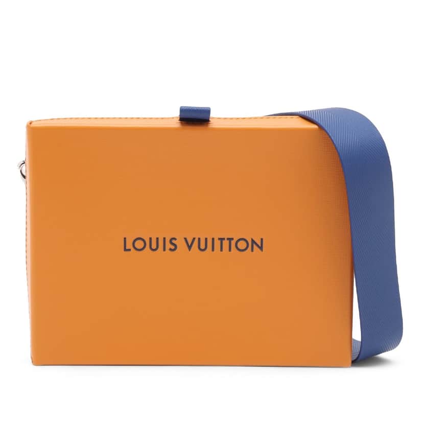 Louis Vuitton Calfskin Shopper Clutch with Strap Orange Leather Very good condition - Front View
