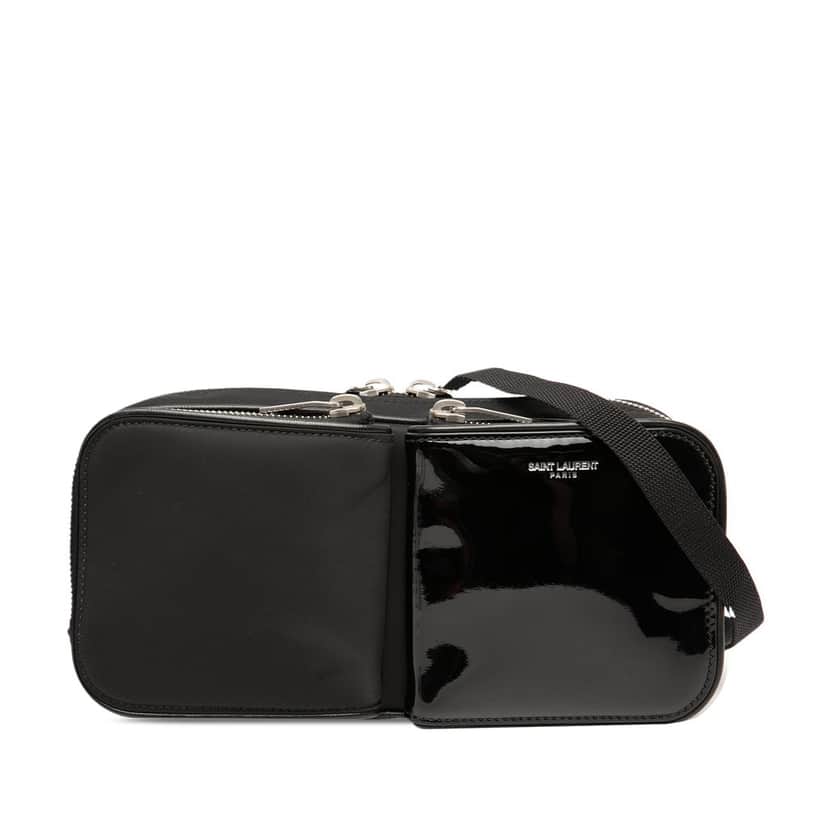 Saint Laurent Nylon and Patent Crossbody Black Very good condition - Front View