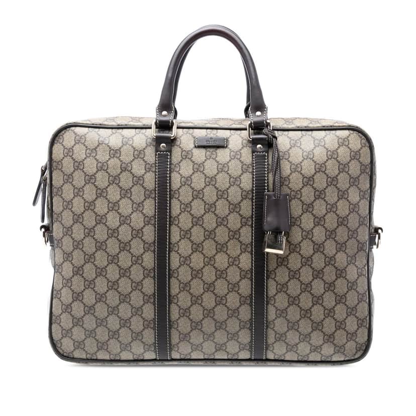 Gucci GG Supreme Business Bag Beige Very good condition - Front View