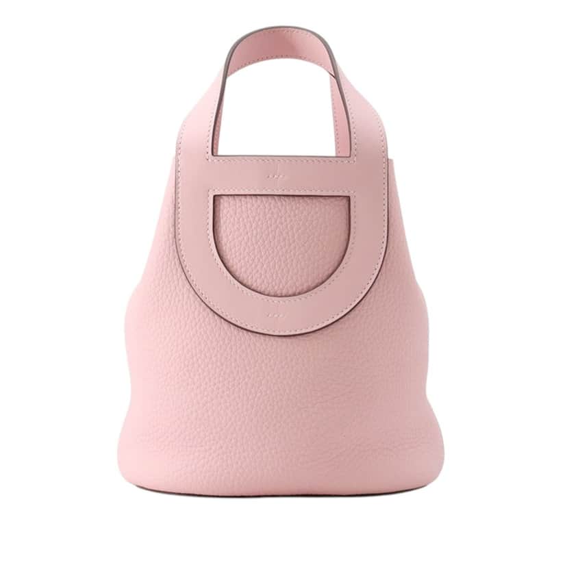Hermès Clemence and Swift In The Loop 18 Pink Leather Very good condition - Front View