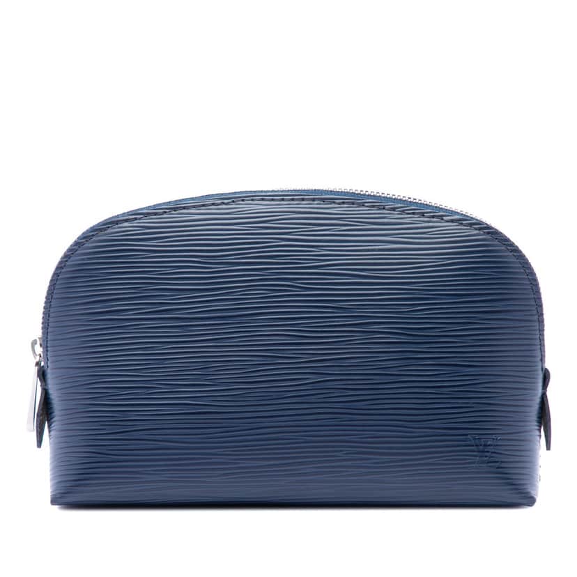 Louis Vuitton Epi Cosmetic Pouch PM Blue Leather Very good condition - Front View