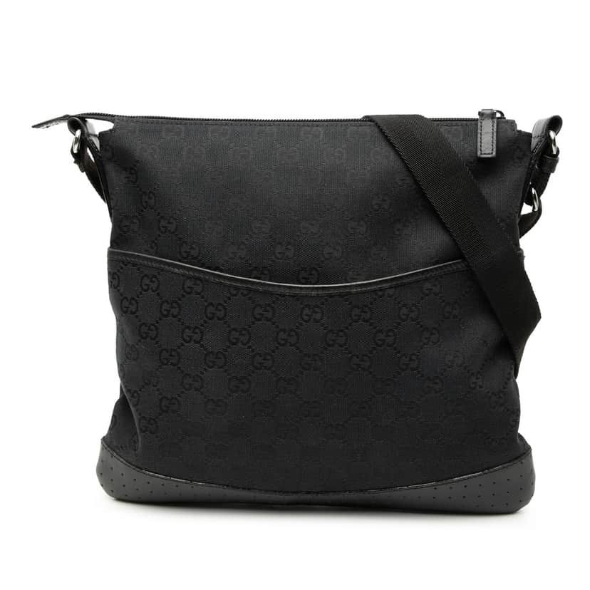 Gucci GG Canvas Crossbody Black Very good condition - Front View