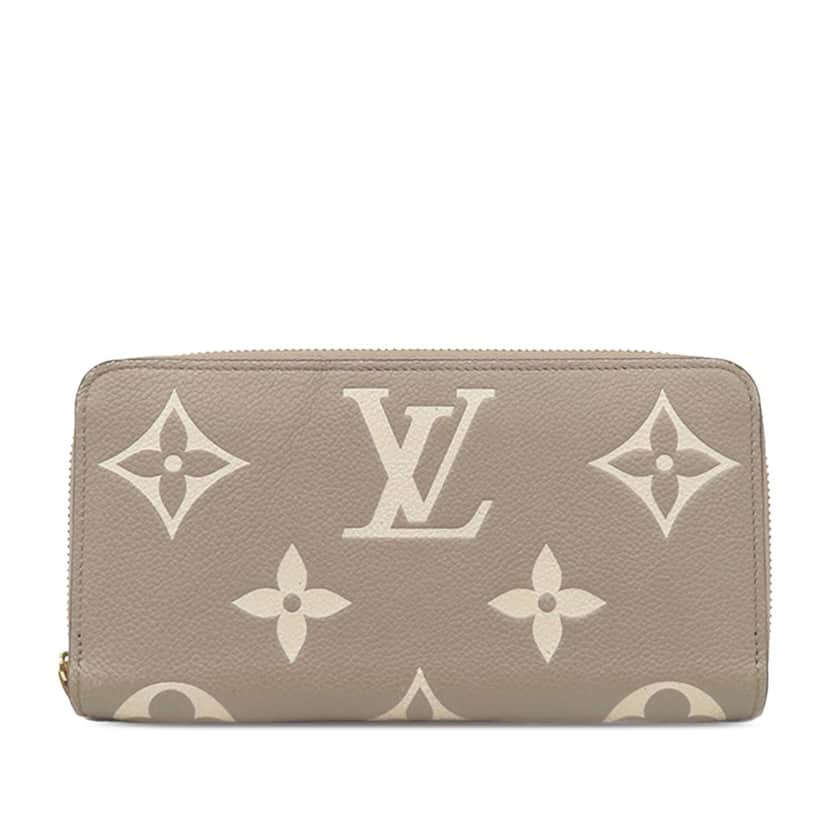 Louis Vuitton Bicolor Monogram Empreinte Giant Zippy Wallet Brown Leather Very good condition - Front View
