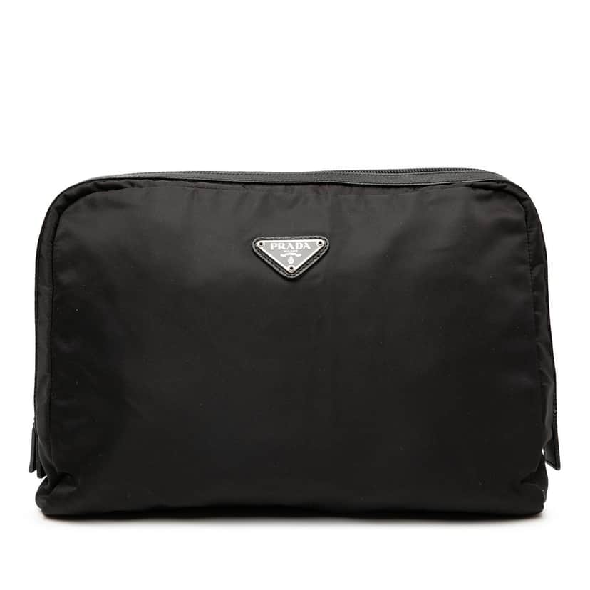 Prada Tessuto Cosmetic Pouch Black Very good condition - Front View
