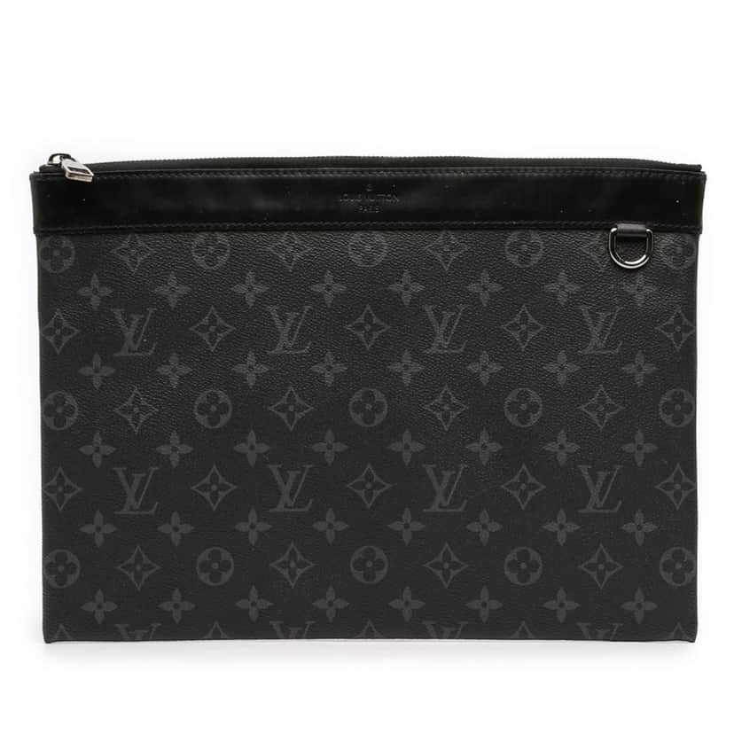 Louis Vuitton Monogram Eclipse Discovery Pochette GM Black Very good condition - Front View