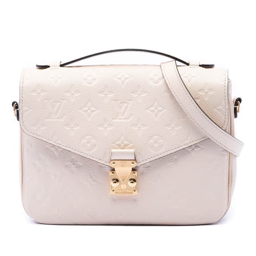 Louis Vuitton Monogram Empreinte Pochette Metis Brown Leather Very good condition - Front View