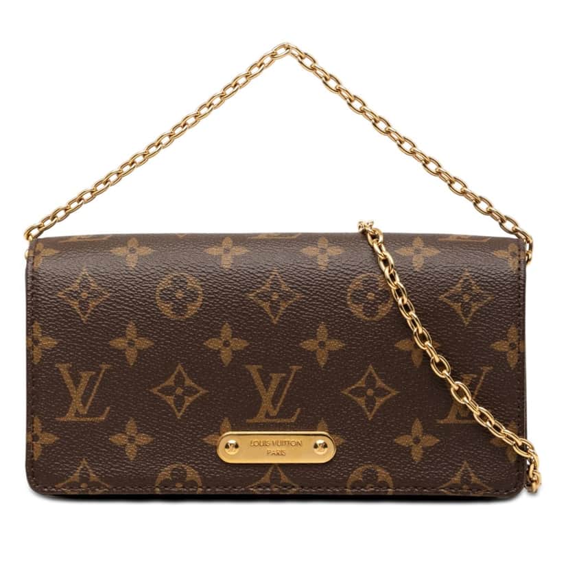 Louis Vuitton Monogram Lily Wallet On Chain Brown Very good condition - Front View