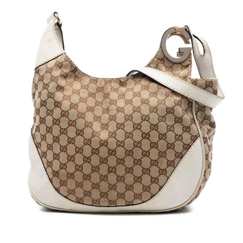 Gucci GG Canvas Charlotte Crossbody Beige Very good condition - Front View