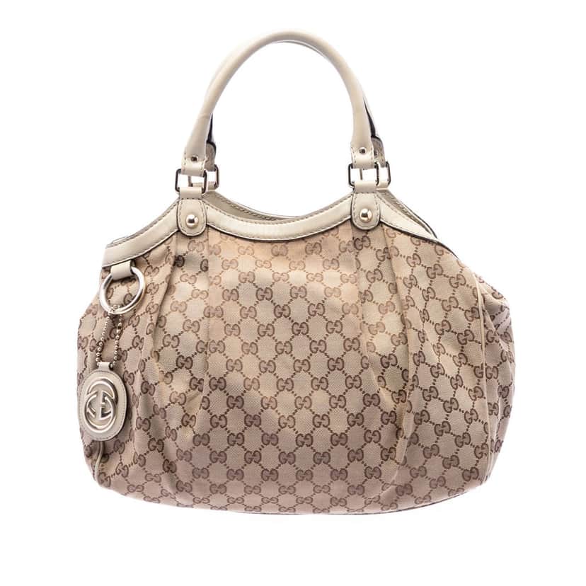 Gucci Medium GG Canvas Sukey Tote Beige Very good condition - Front View