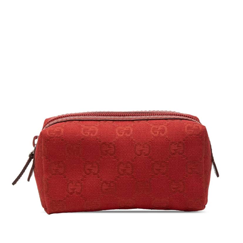 Gucci GG Canvas Pouch Red Good condition - Front View