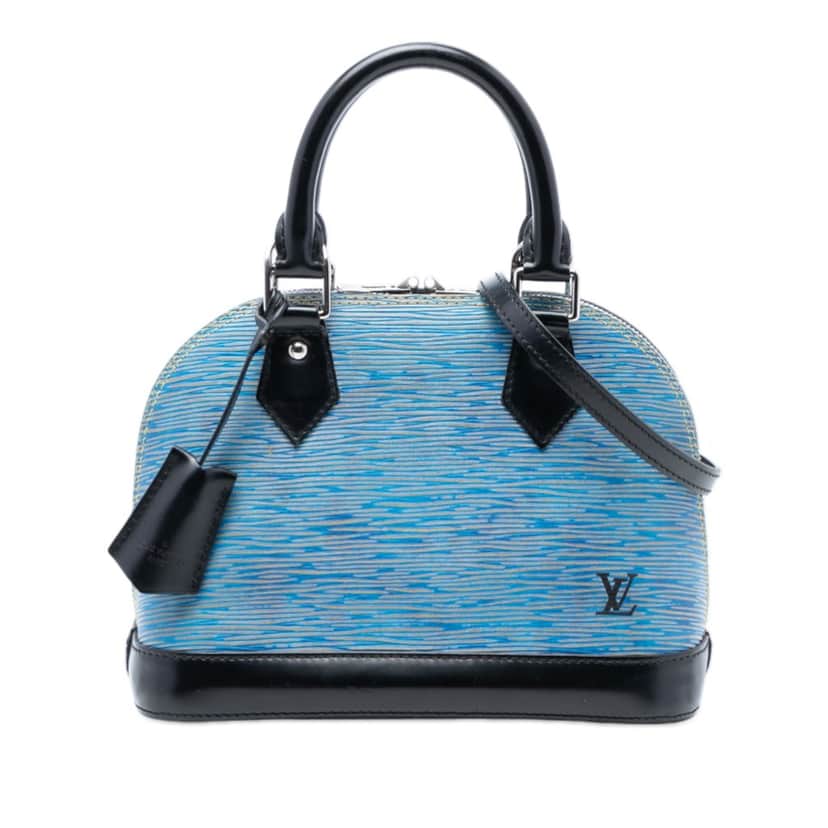 Louis Vuitton Epi Denim Alma BB Blue Leather Very good condition - Front View