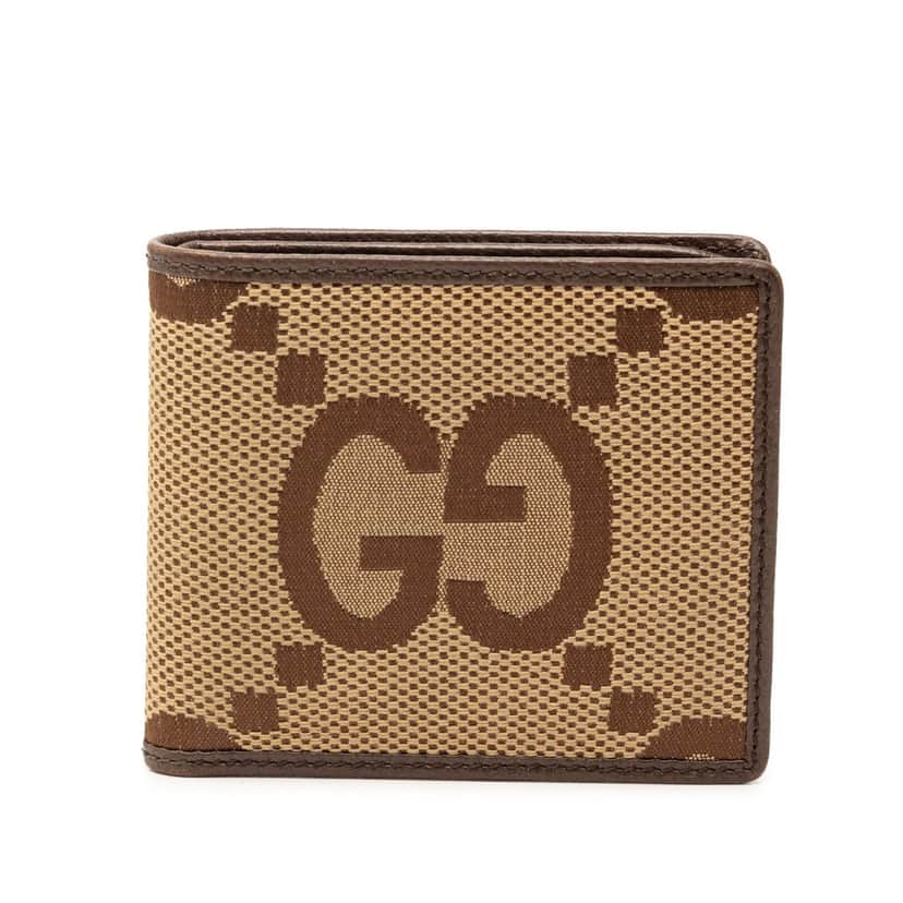 Gucci Jumbo GG Canvas Bifold Small Wallet Beige Very good condition - Front View