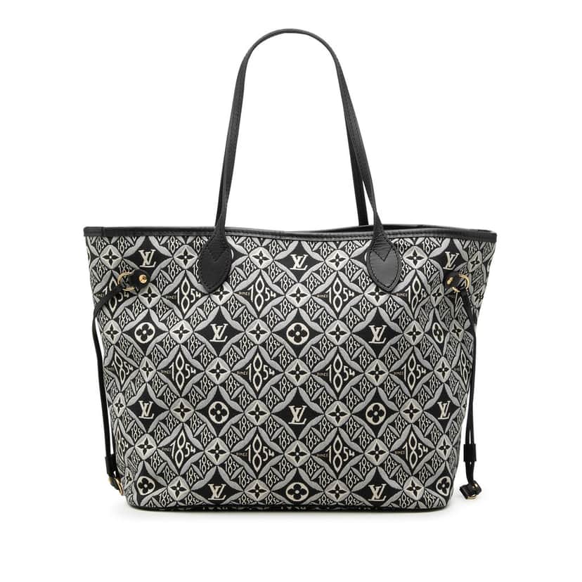 Louis Vuitton Monogram Jacquard Since 1854 Neverfull MM Black Very good condition - Front View