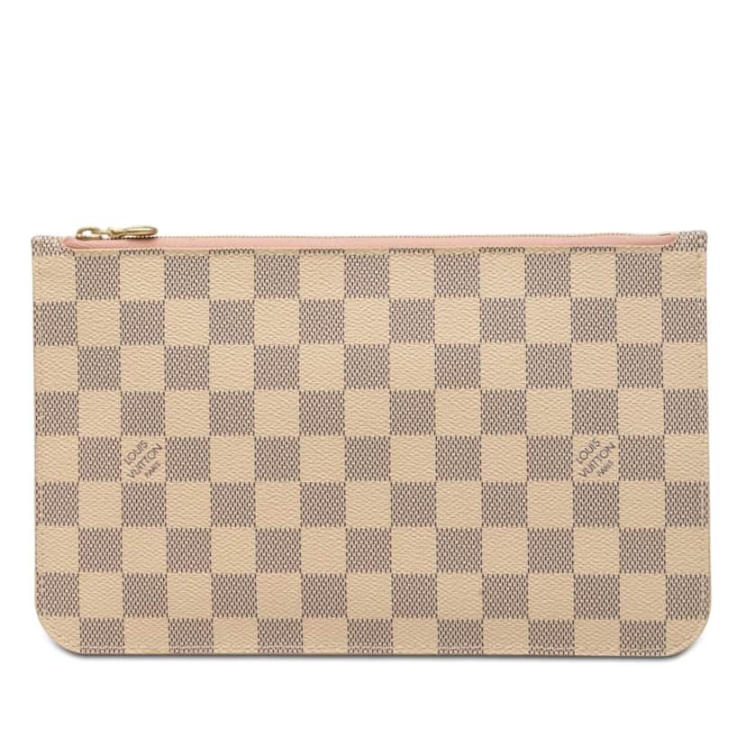 Louis Vuitton Damier Azur Neverfull MM Pouch White Very good condition - Front View