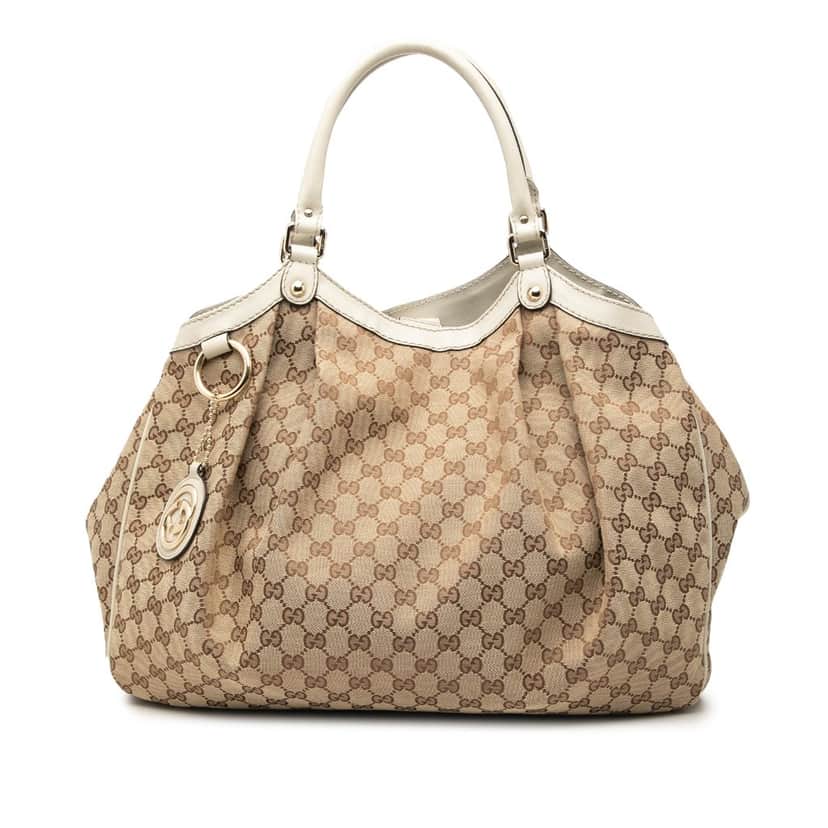 Gucci Large GG Canvas Sukey Tote Beige Very good condition - Front View