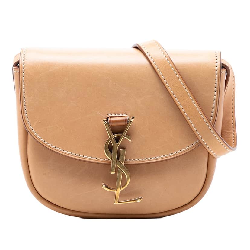 Saint Laurent Small Leather Kaia Crossbody Brown Leather Very good condition - Front View