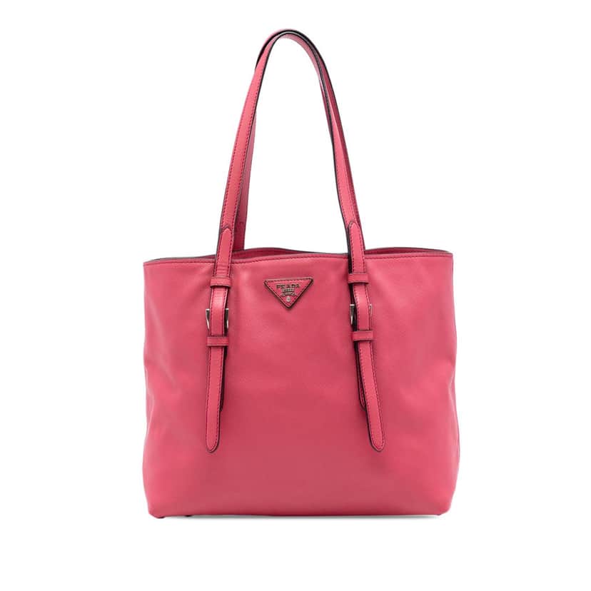 Prada Saffiano Soft Shopping Tote Pink Leather Very good condition - Front View