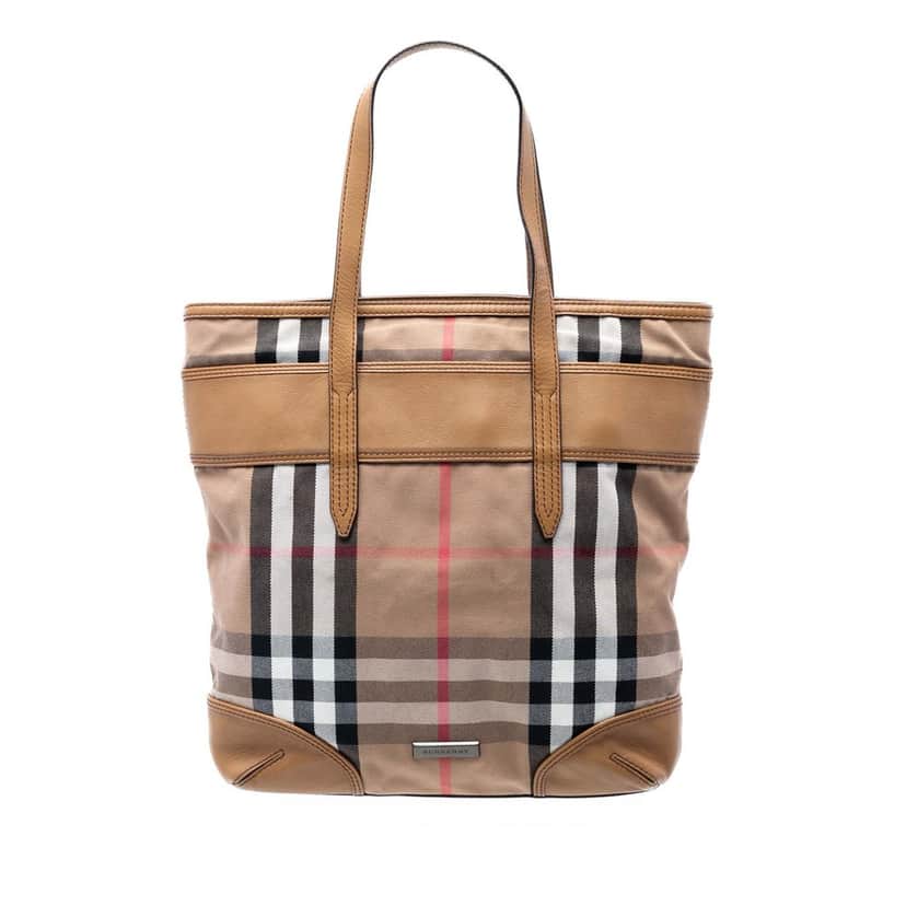 Burberry Exploded Check Canvas Marlow Tote Beige Very good condition - Front View