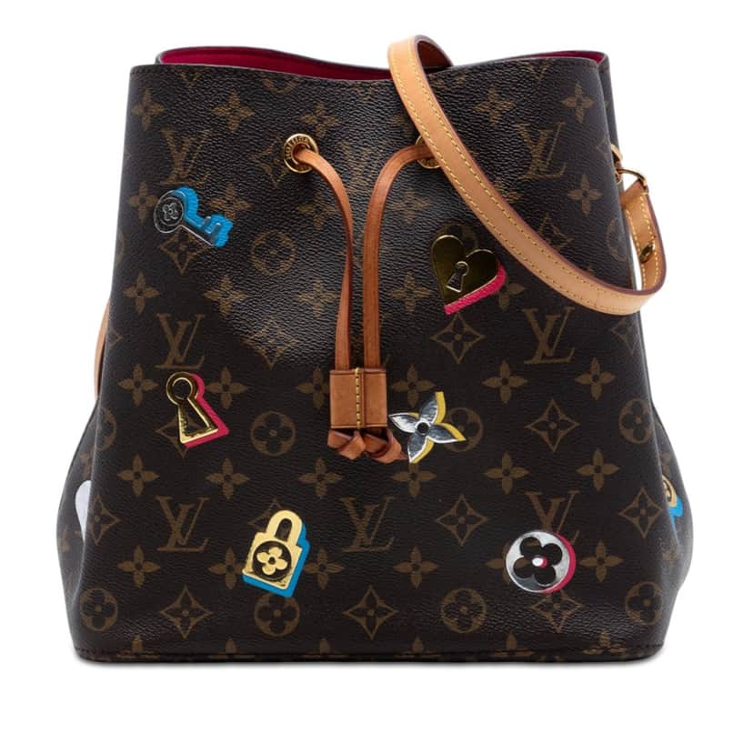 Louis Vuitton Monogram Love Lock Neonoe MM Brown Very good condition - Front View