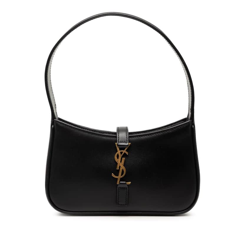 Saint Laurent Mini Smooth Calfskin Le 5 a 7 Black Leather Very good condition - Front View