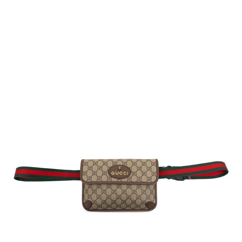 Gucci GG Supreme Web Neo Vintage Belt Bag Beige Very good condition - Front View