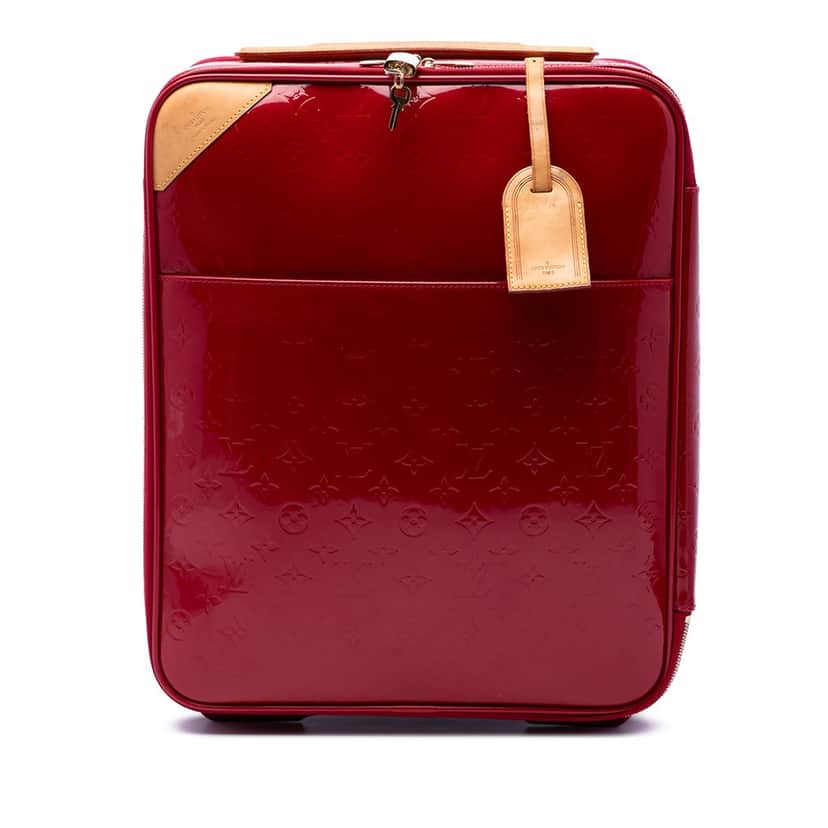 Louis Vuitton Monogram Vernis Pegase 45 Red Leather Very good condition - Front View