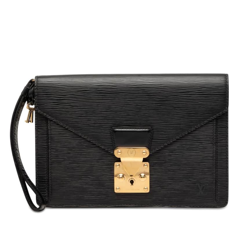 Louis Vuitton Epi Pochette Sellier Dragonne Black Leather Very good condition - Front View