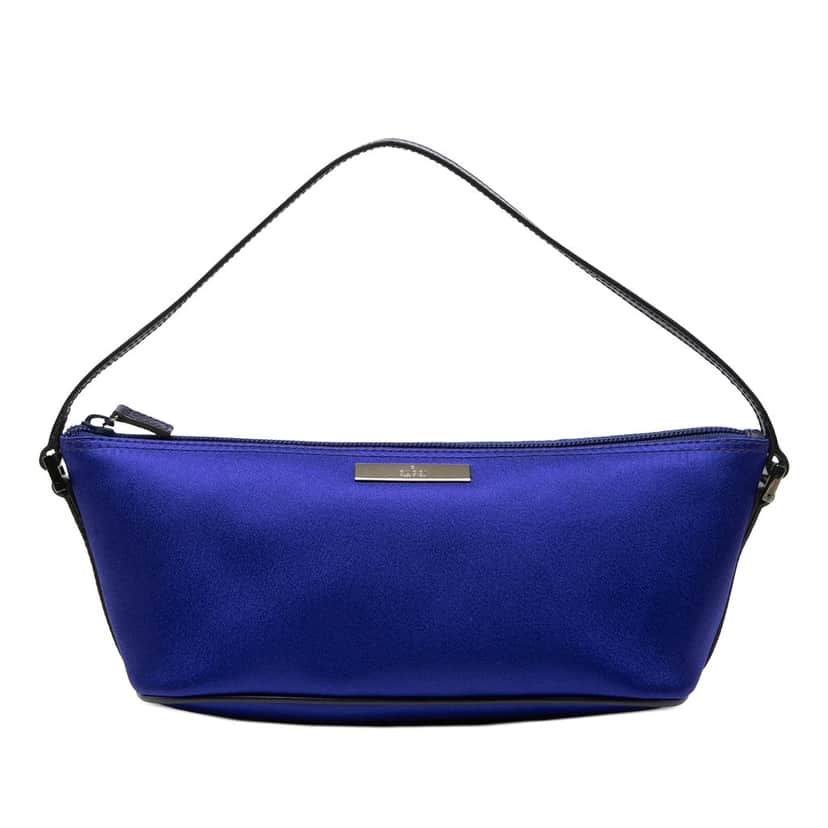Gucci Satin Boat Blue Very good condition - Front View
