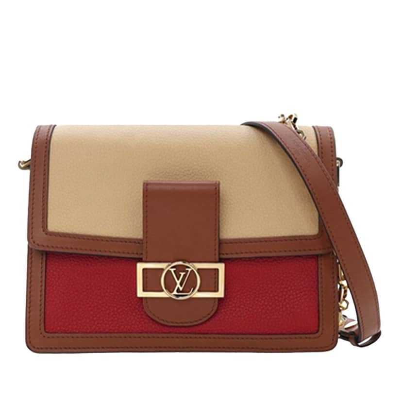 Louis Vuitton Taurillon Dauphine MM Beige Leather Very good condition - Front View