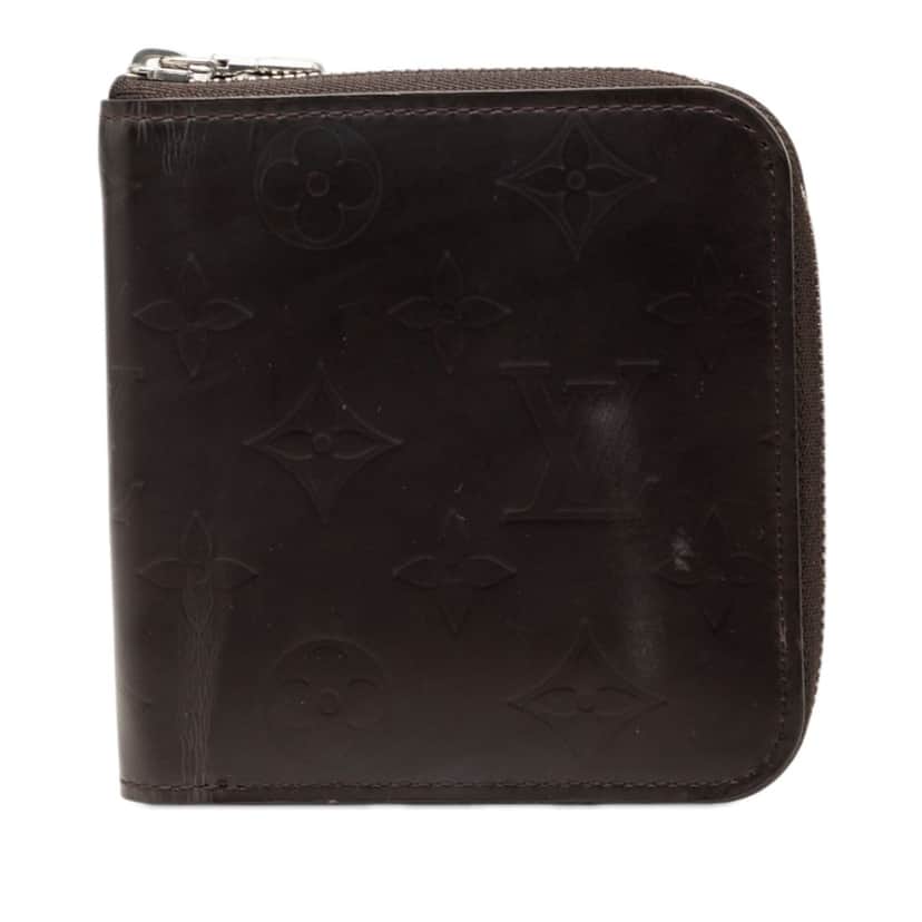 Louis Vuitton Monogram Glace Zippy Wallet Brown Leather Very good condition - Front View