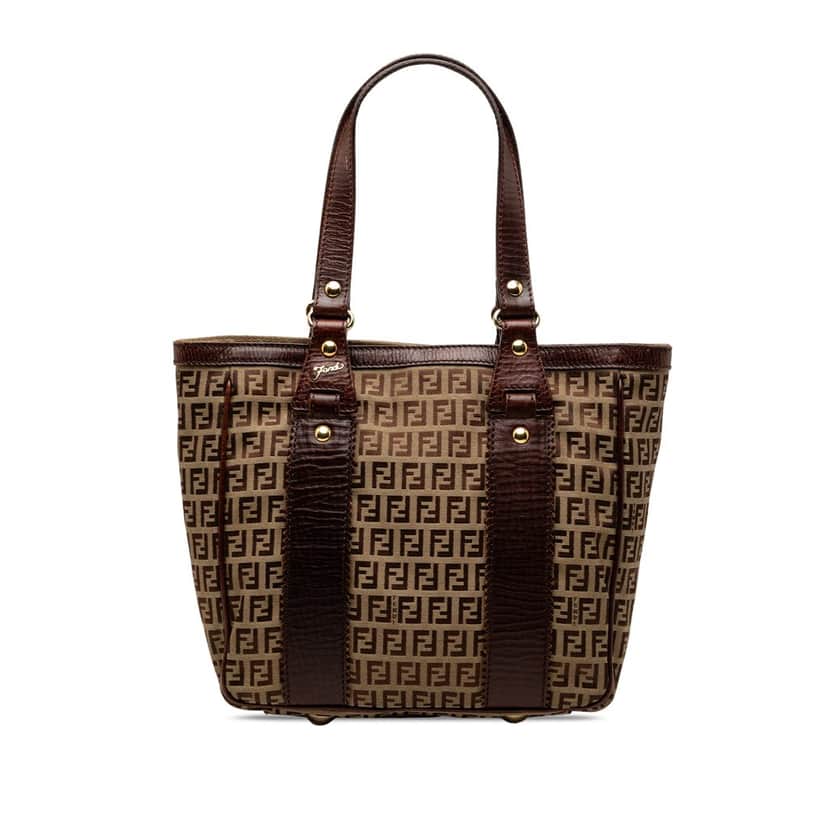 Fendi Zucchino Canvas Tote Beige Good condition - Front View