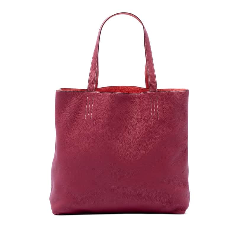 Hermès Clemence Double Sens 36 Red Leather Very good condition - Front View
