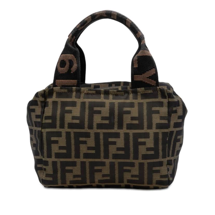 Fendi Mini Zucca Canvas Handbag Brown Very good condition - Front View