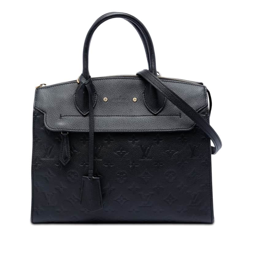Louis Vuitton Monogram Empreinte Pont Neuf MM Black Leather Very good condition - Front View