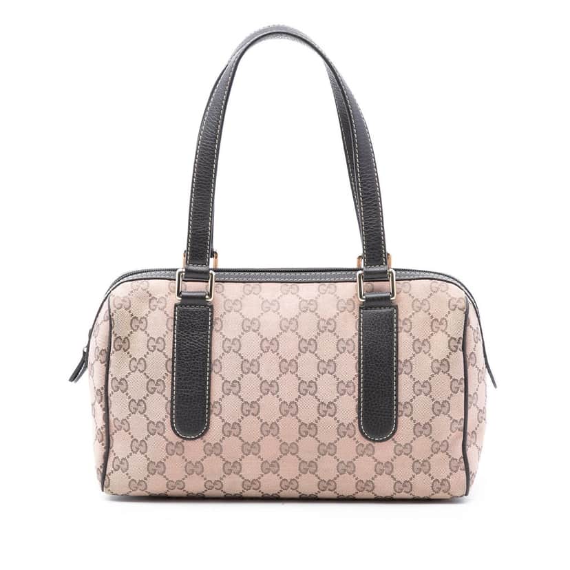 Gucci GG Canvas Boston Bag Beige Very good condition - Front View