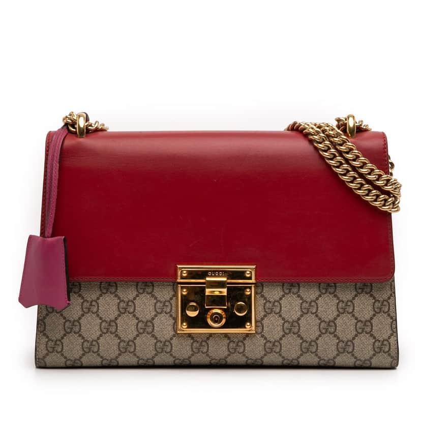 Gucci Medium GG Supreme Padlock Shoulder Bag Beige Very good condition - Front View