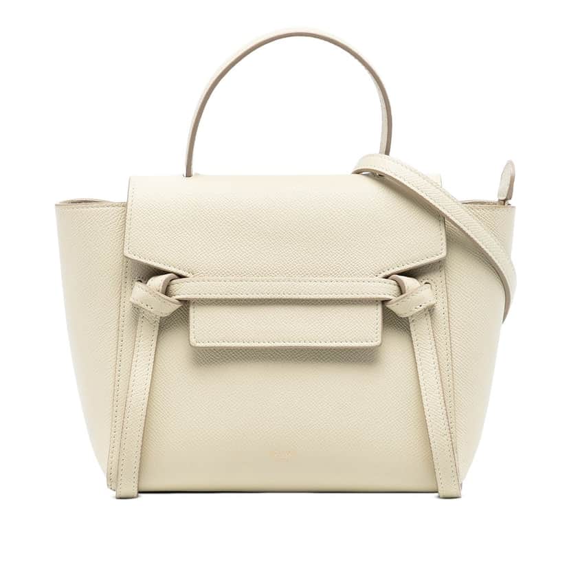 Celine Nano Grained Calfskin Belt Bag Brown Leather Very good condition - Front View