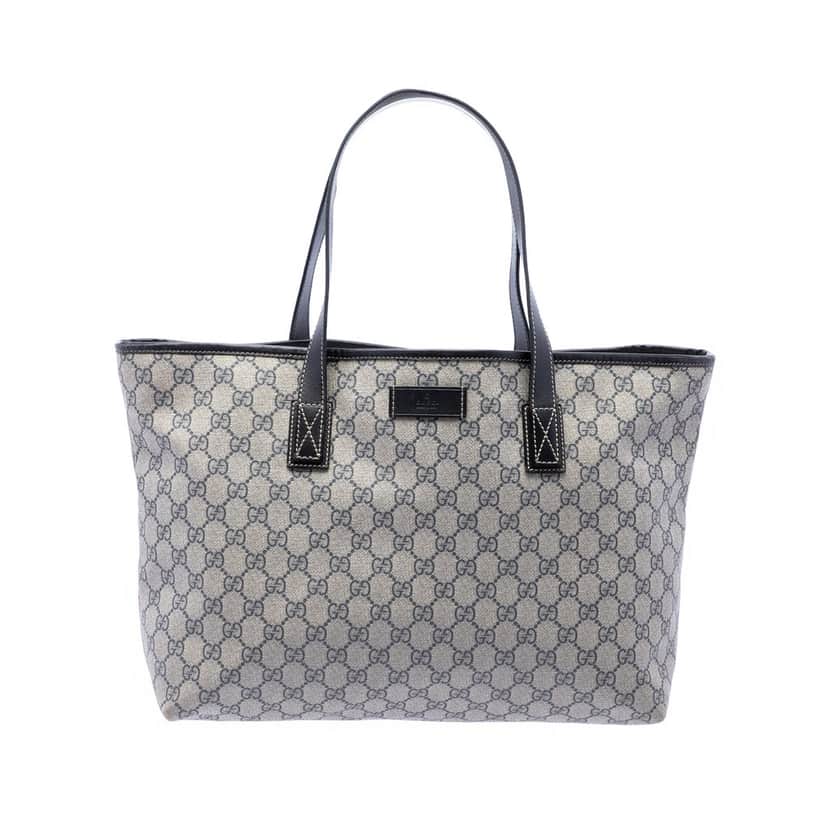 Gucci Medium GG Supreme Zippered Tote Beige Very good condition - Front View