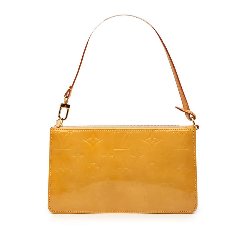 Louis Vuitton Monogram Vernis Pochette Lexington Yellow Leather Very good condition - Front View
