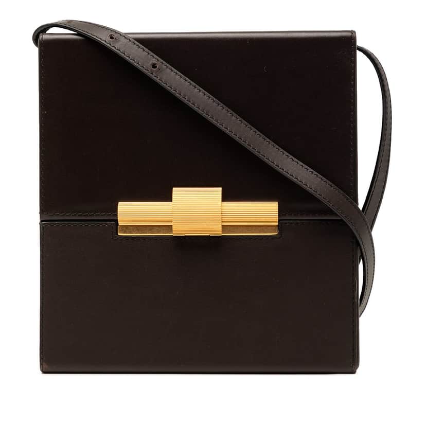 Bottega Veneta Calfskin Daisey Crossbody Brown Leather Very good condition - Front View