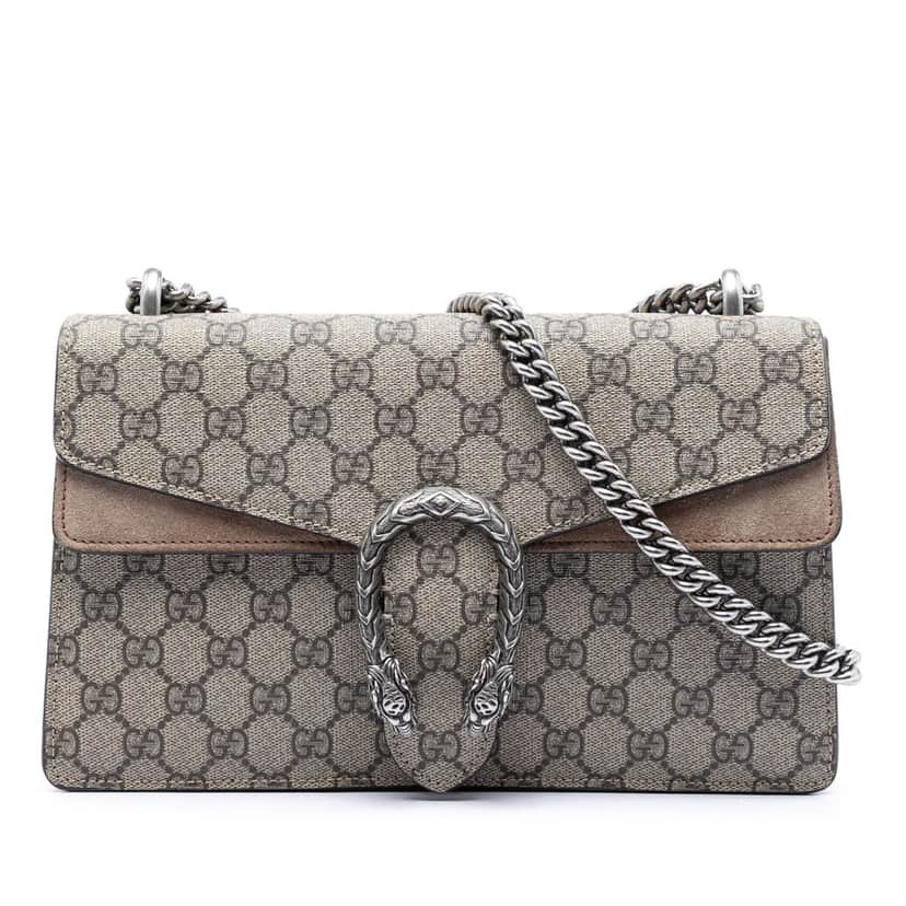 Gucci Medium GG Supreme Dionysus Shoulder Bag Beige Very good condition - Front View