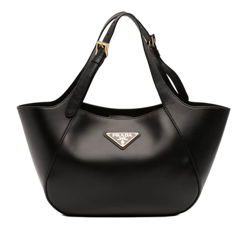 Prada Medium Leather Tote Black Leather Very good condition - Front View