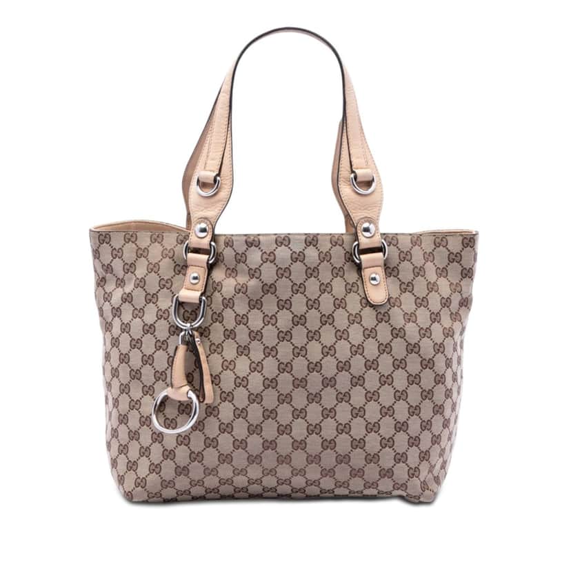 Gucci GG Canvas Icon Bit Tote Beige Very good condition - Front View